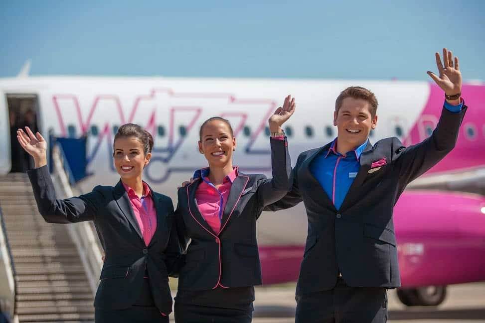 wizz air flight attendant smile male female