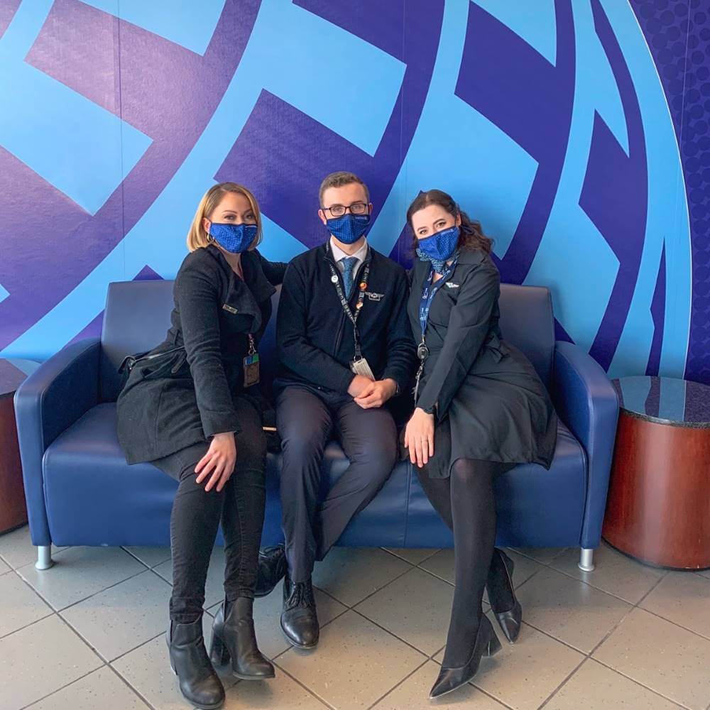 commutair flight attendants lounging