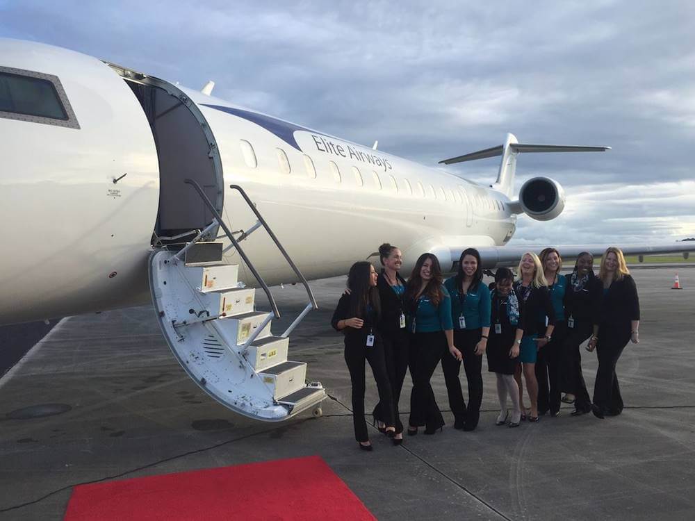 elite airways female flight attendants