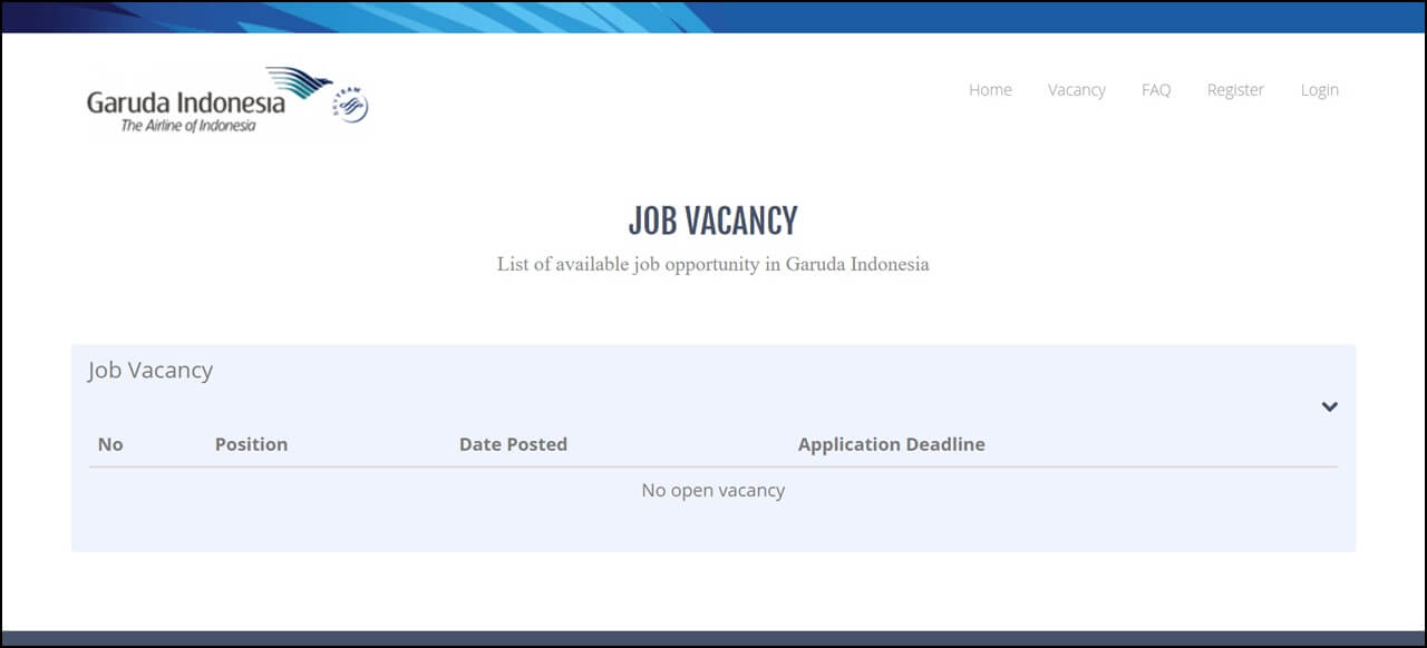 Garuda Indonesia Careers Page