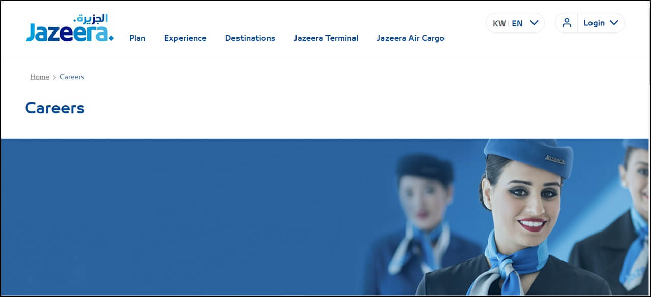 Jazeera Airways Careers Page