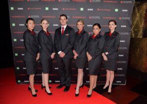 air canada male and female flight attendants