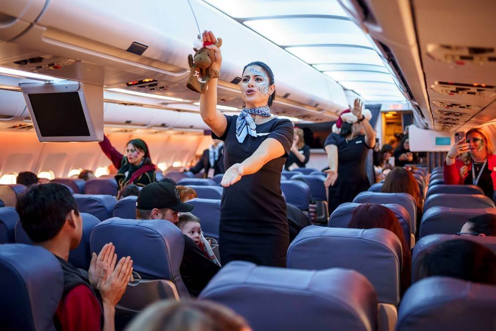 air transat flight attendant demo