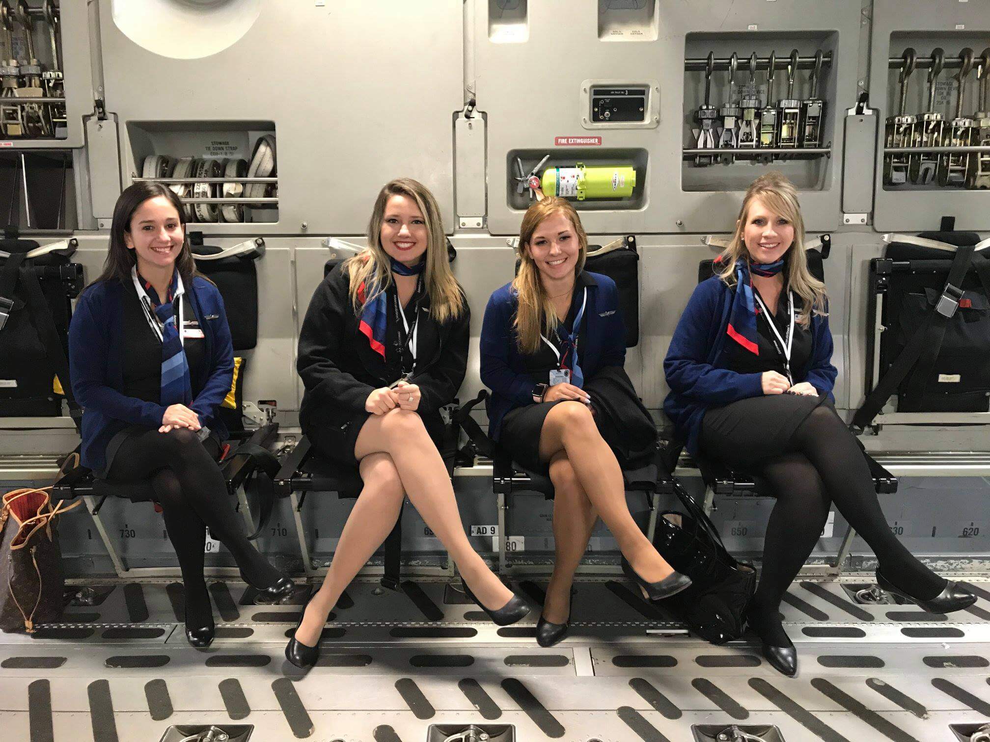 envoy air female flight attendants inside training camp