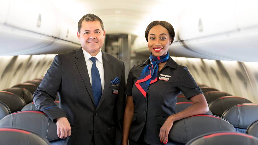 envoy air male and female flight attendants