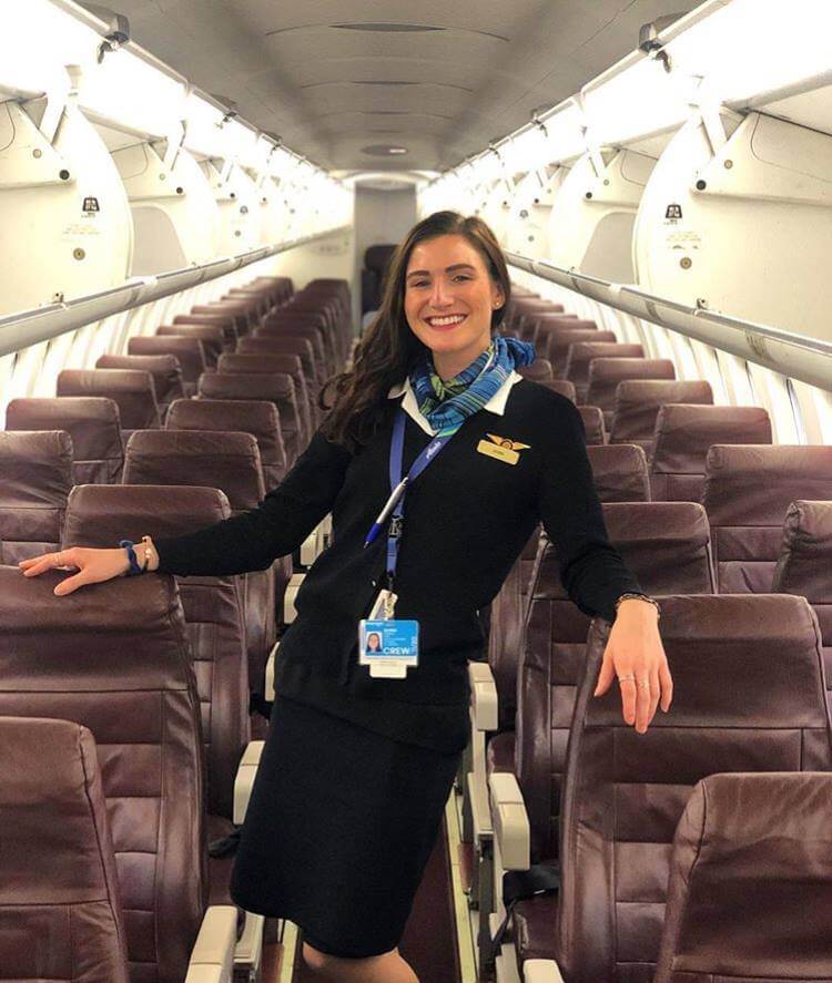 horizon air female crew smiling