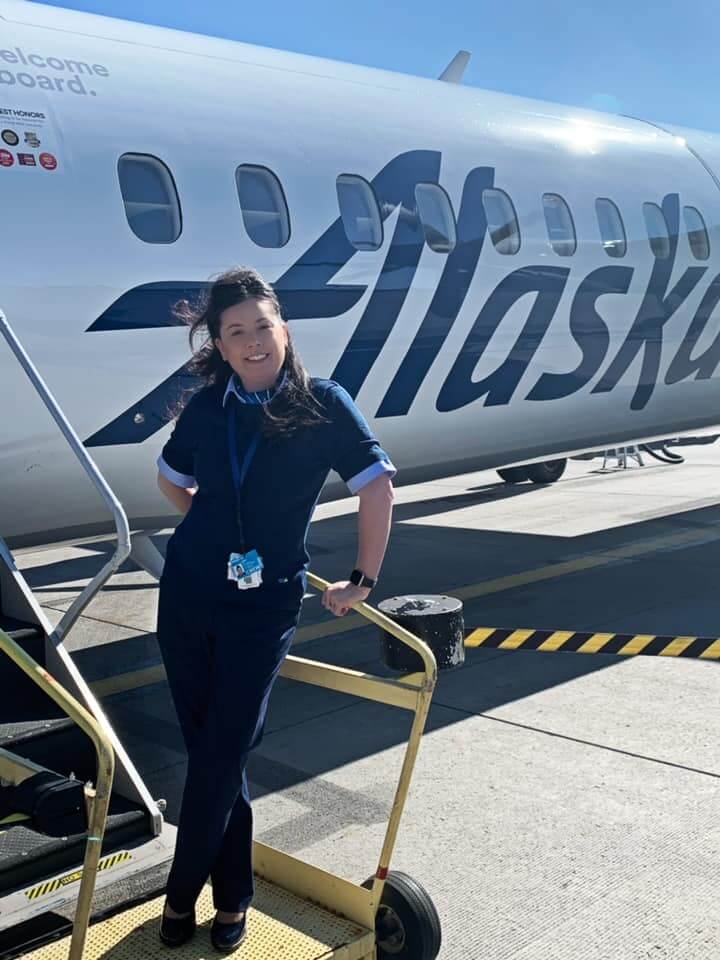 horizon air female flight attendant