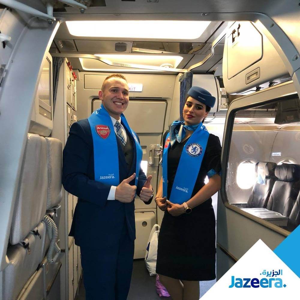 jazeera airways happy flight attendants