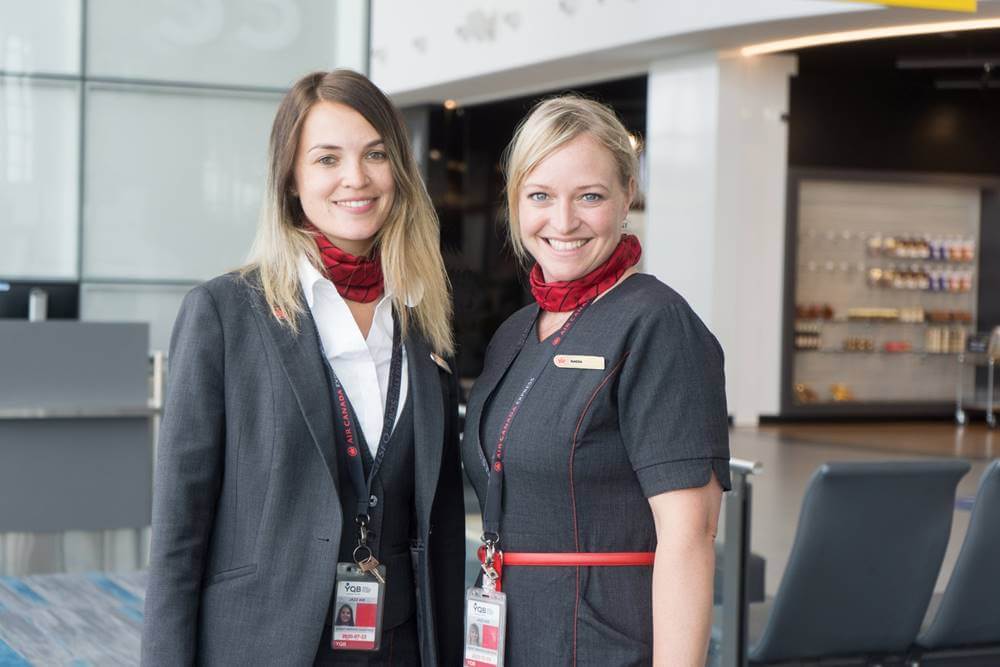 jazz female flight attendants smile