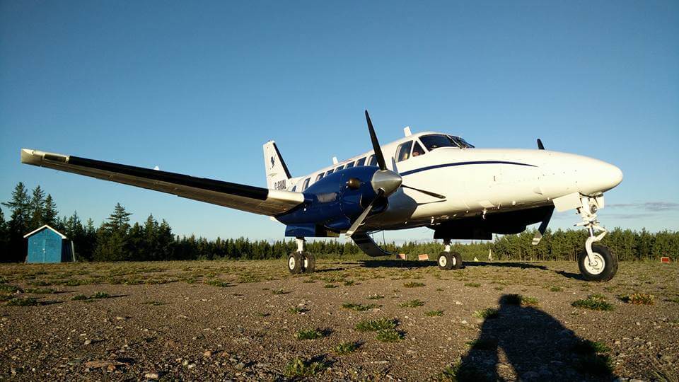 northwestern air blue charter plane