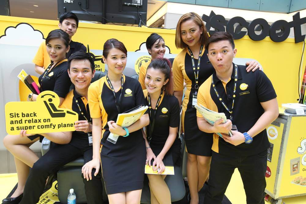 scoot flight attendants happy