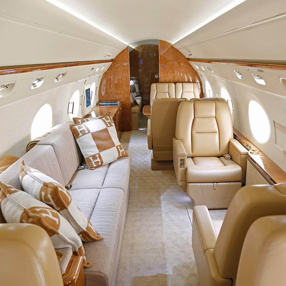 sunwest aviation interior gold and white