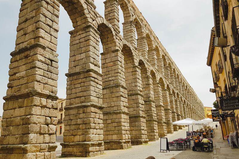 Aqueduct in Segovia Spain