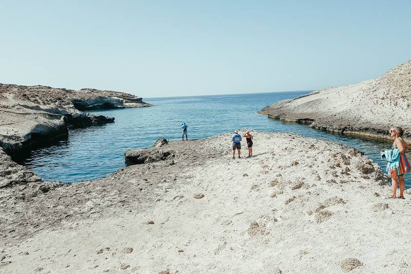 Papafragas beach in milos greece