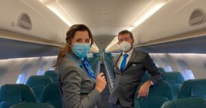 air dolomiti crews with mask