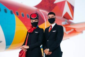 air malta male and female flight attendants