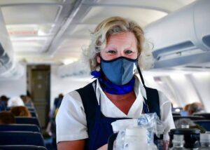 air north female flight attendant