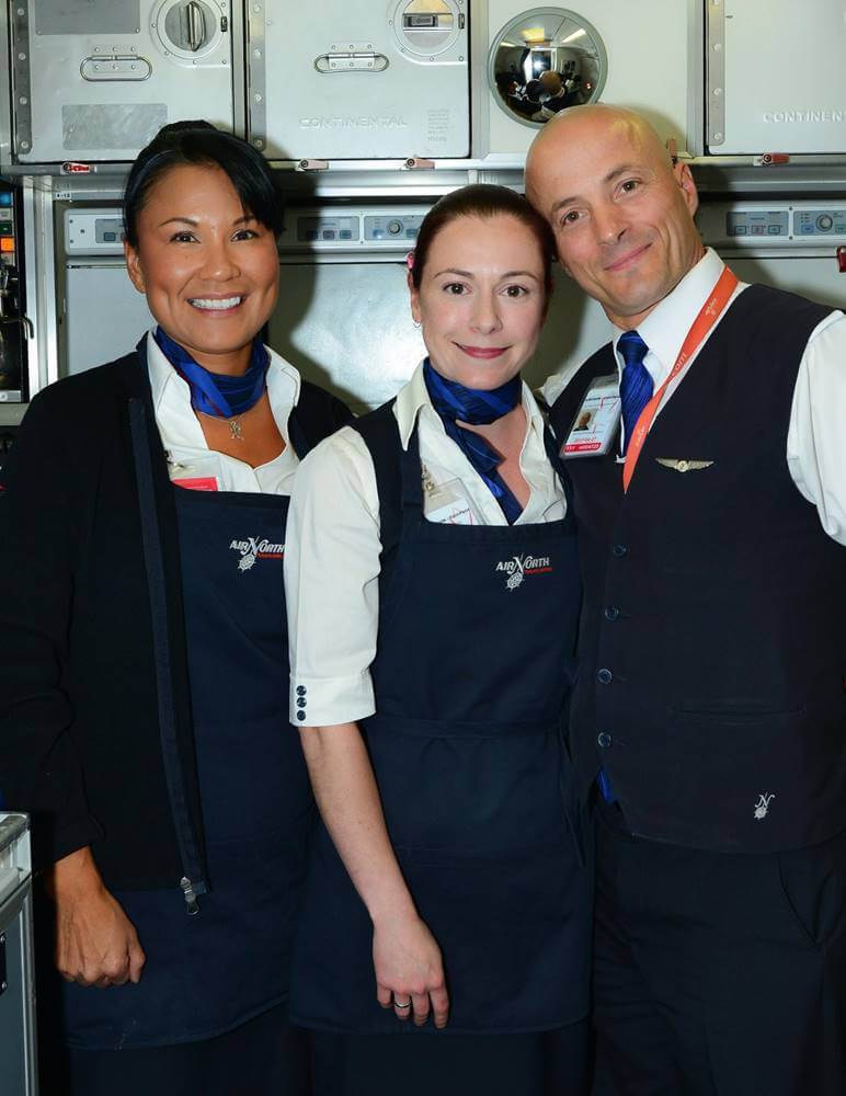 air north flight attendants galley