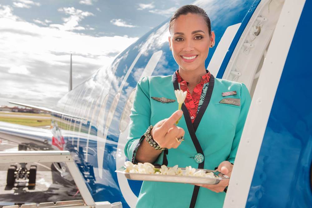 air tahiti nui female flight attendant uniform