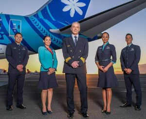 air tahiti nui flight attendant male and female crew
