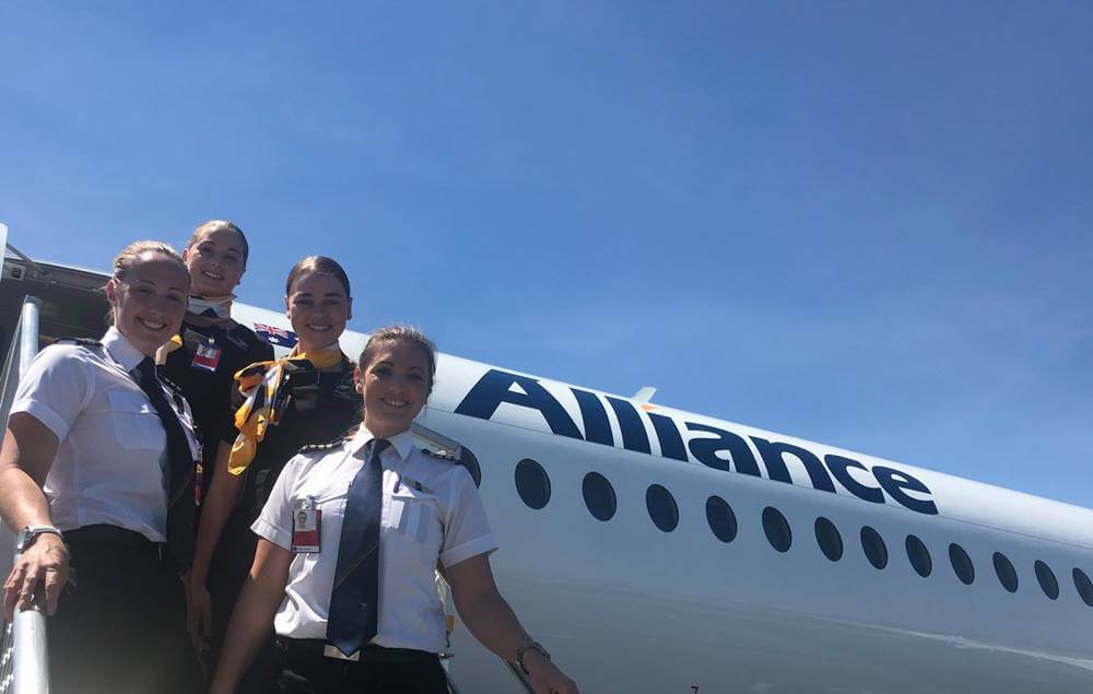 alliance airlines female flight attendants
