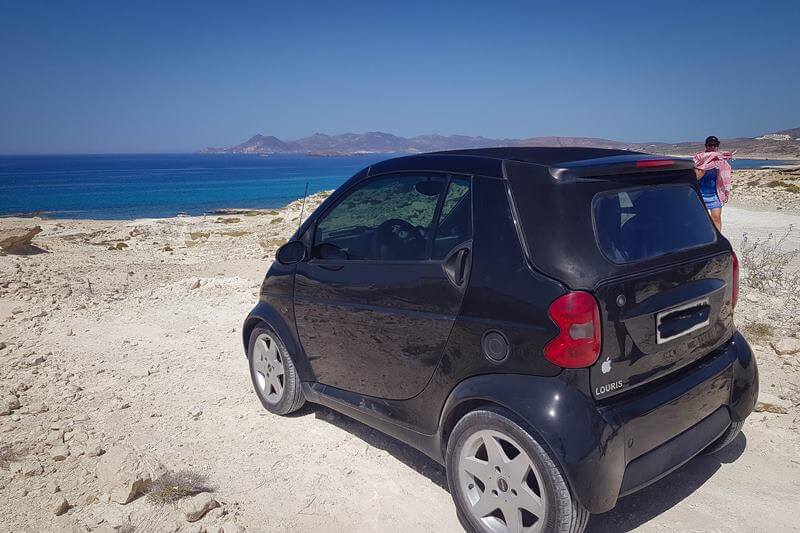 flight attendant rent a car in Greece