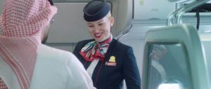 flynas smiling flight attendant