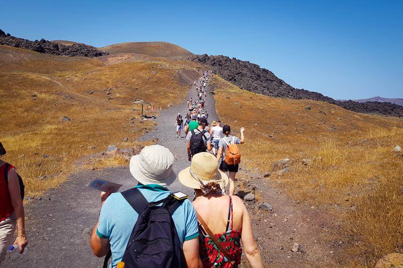 hiking tour in Santorini Greece