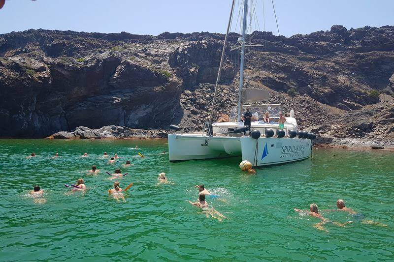 volcano hot springs in Santorini