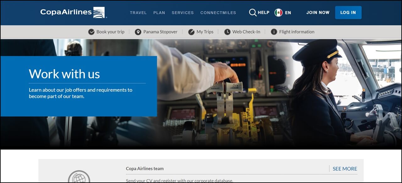 Copa Airlines Careers Page