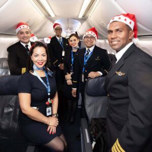 Copa Airlines flight attendants Xmas