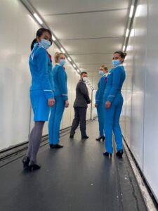 Eurowings crews aerobridge