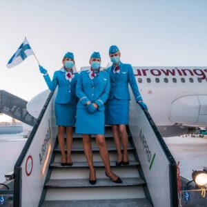 Eurowings female crews steps
