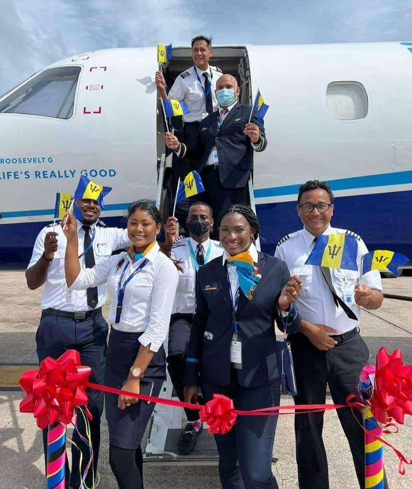 InterCaribbean first flight pilots and crews