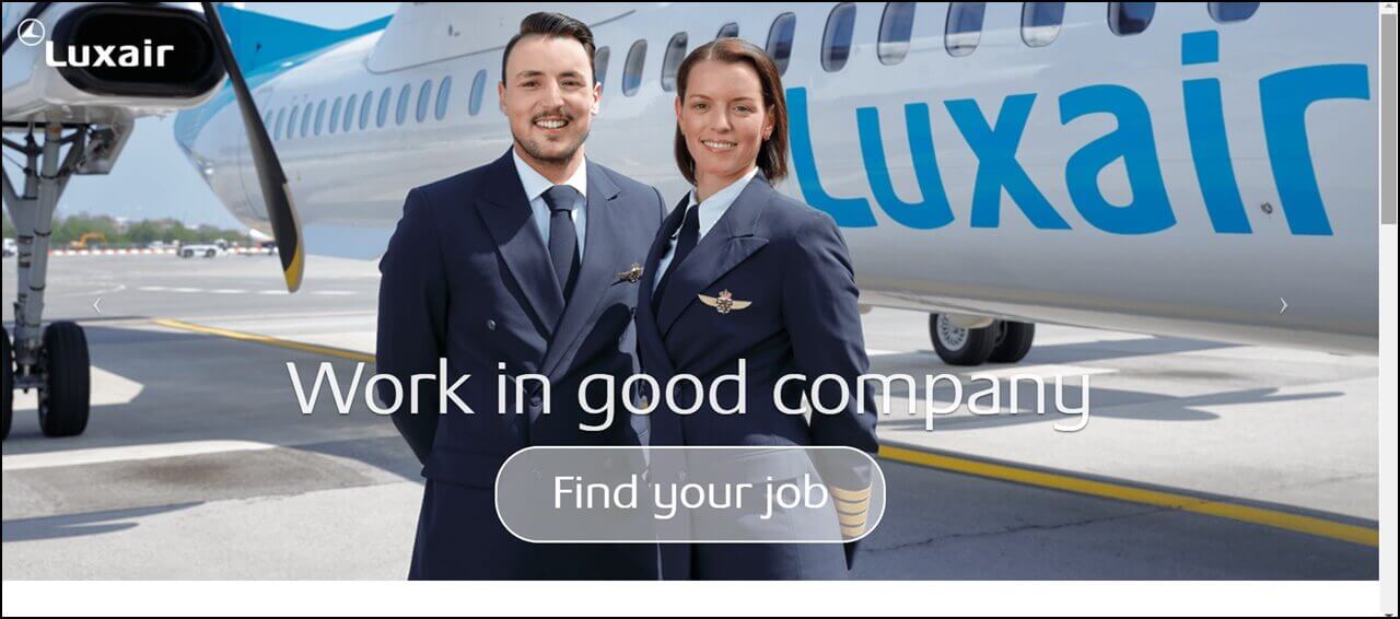 Luxair Airlines Careers Page