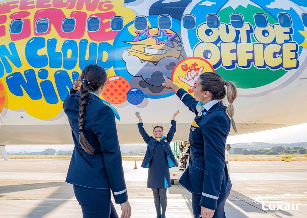 Luxair flight attendants artwork