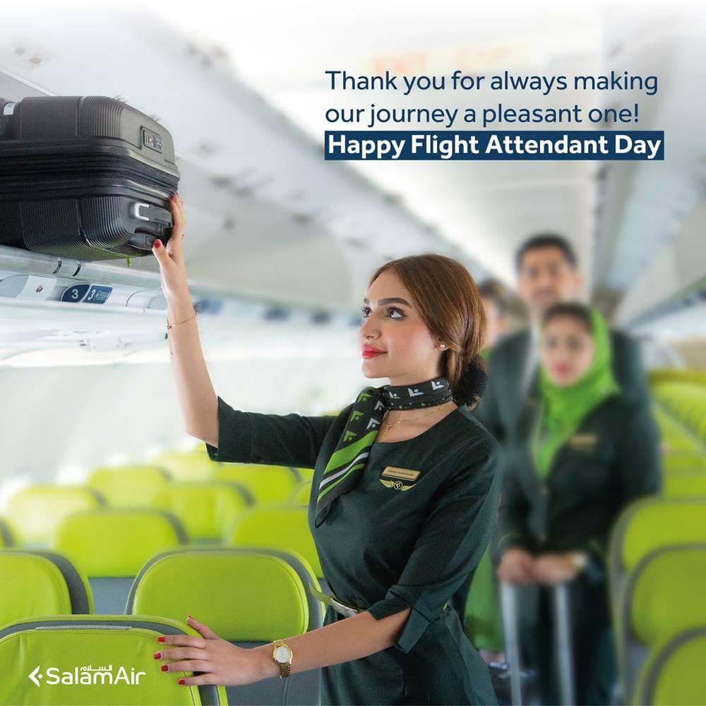 SalamAir flight attendant female