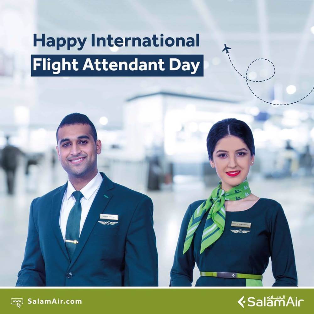 SalamAir male and female flight attendants