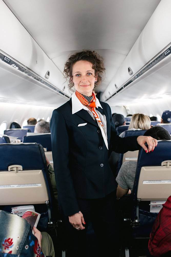 air inuit female flight stewardess