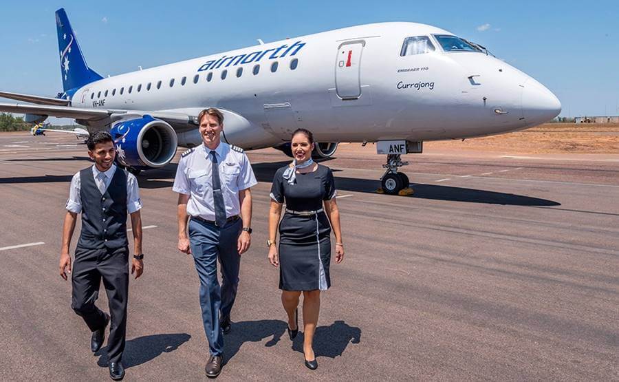 airnorth flight attendant with pilot