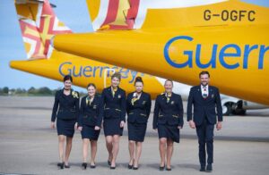 aurigny male and female cabin crew