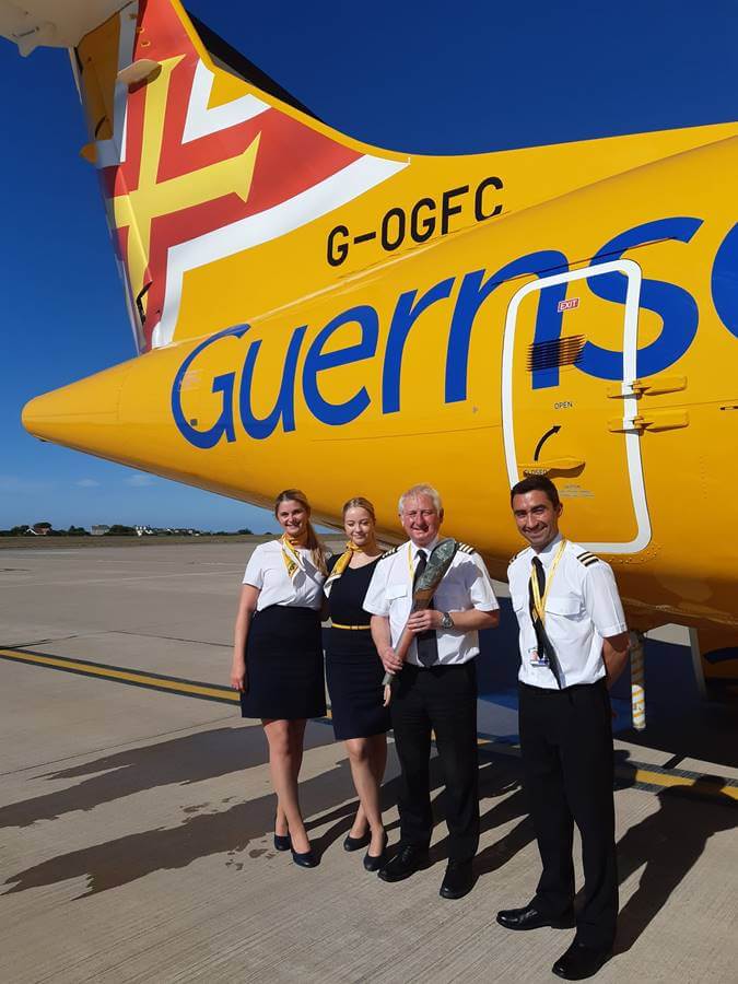 aurigny pilots with crew