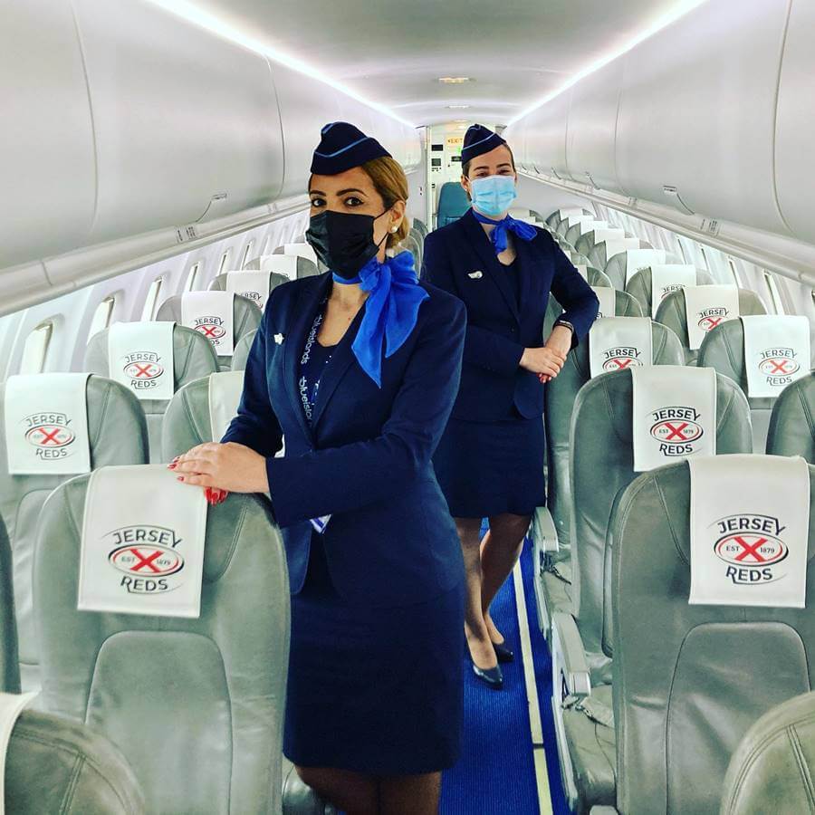 blue islands female flight attendants