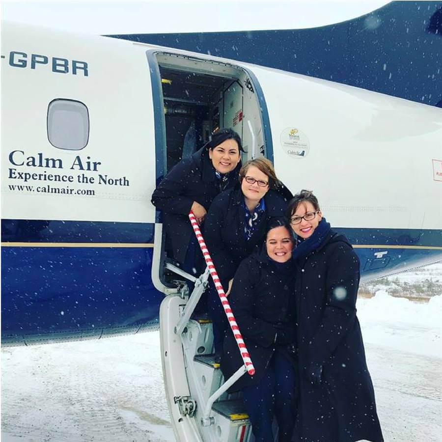 calm air female flight attendants