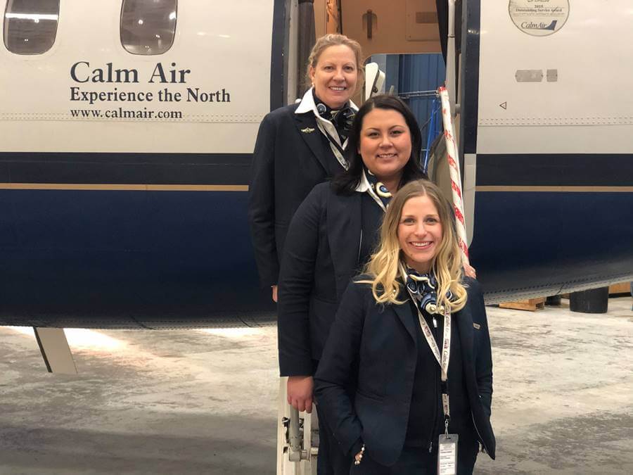 calm air flight attendants