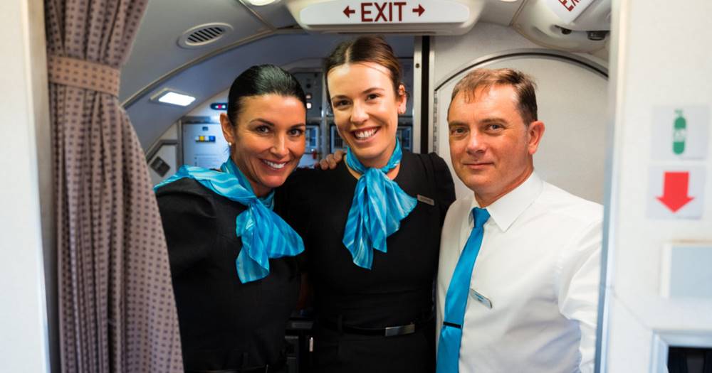 cobham male and female cabin crew flight attendant