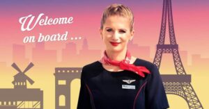 czech airlines female cabin crew smile