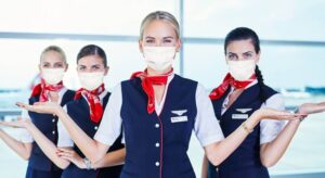 czech airlines happy crews mask