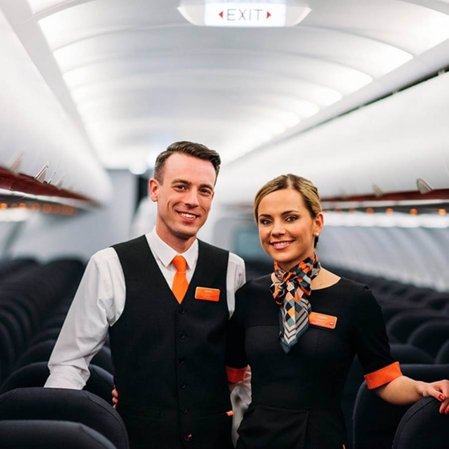 easyjet flight attendant work uniforms