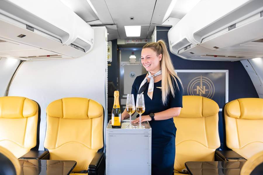 nolinor female flight attendant service